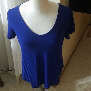 METAPHOR Blue V-Kneck Shirt